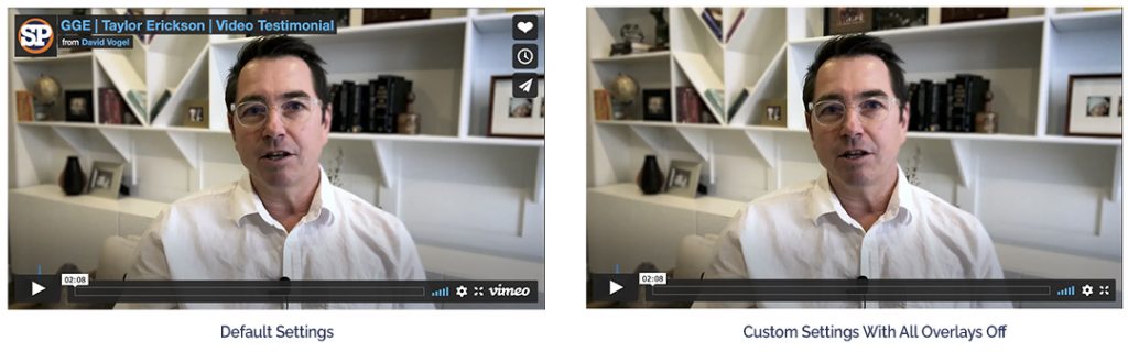 Vimeo Video Player Settings