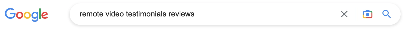 Google search for remote video testimonial reviews