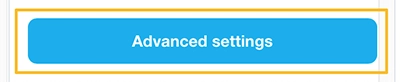 Vimeo Advanced Settings button